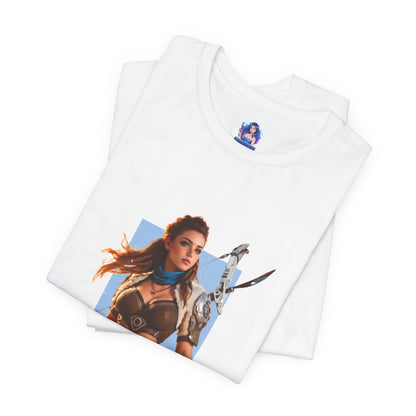 Aloy-T-Shirt | Horizon-Heldin-Shirt für Gamer &amp; Anime-Fans | Tapfere Jägerin-Shirt