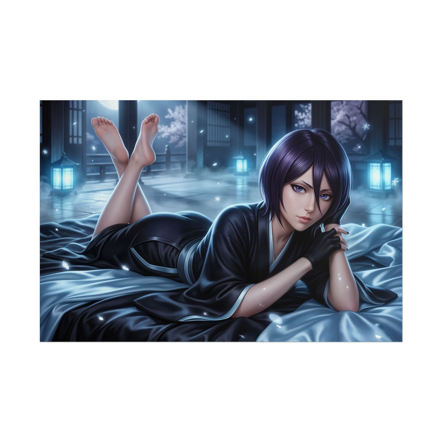 Rukia Kuchiki Poster, Anime Wall Art, Fantasy Print, Gamer Decor