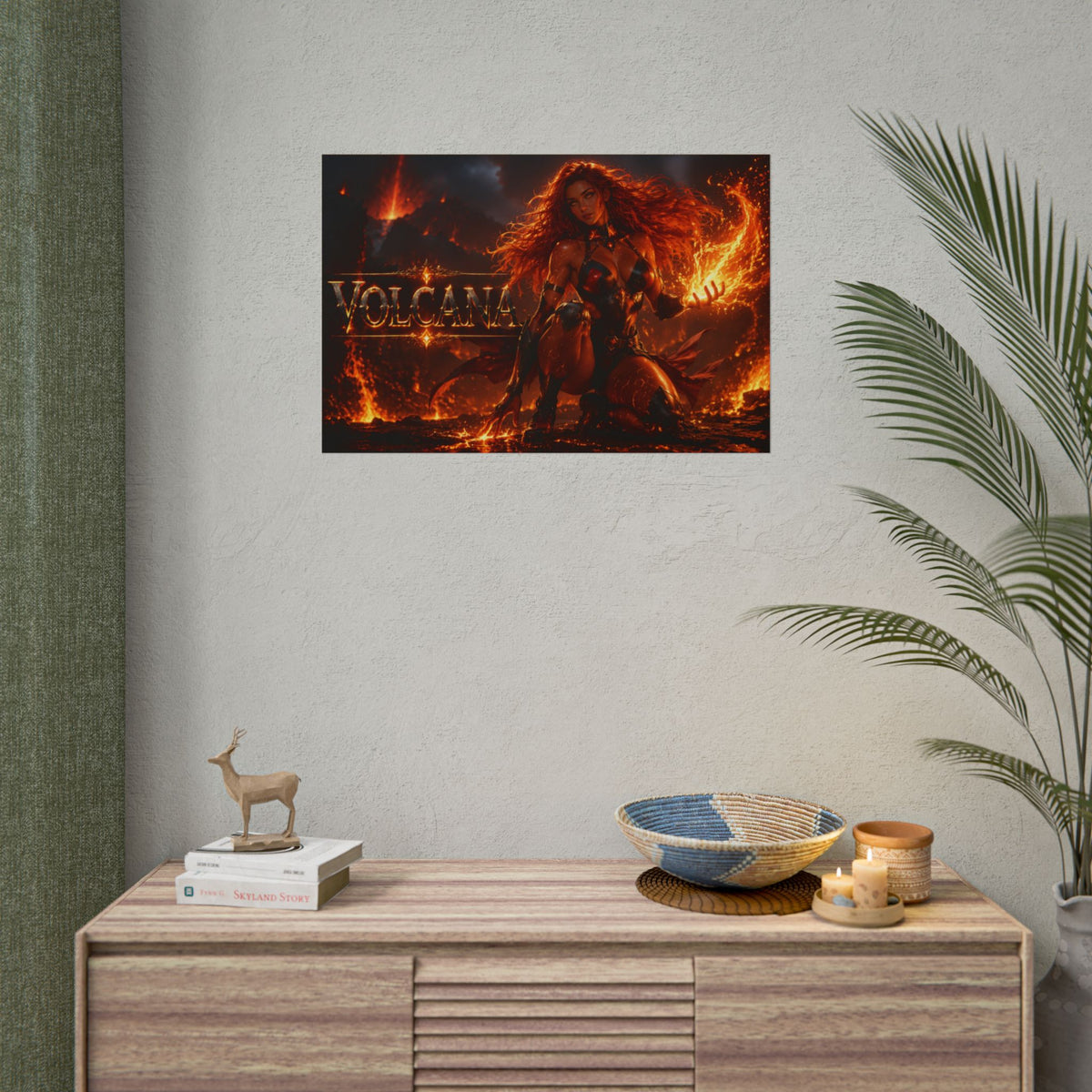 Collector Room Decor Volcana Comic Poster Character Wall Art Gift Print