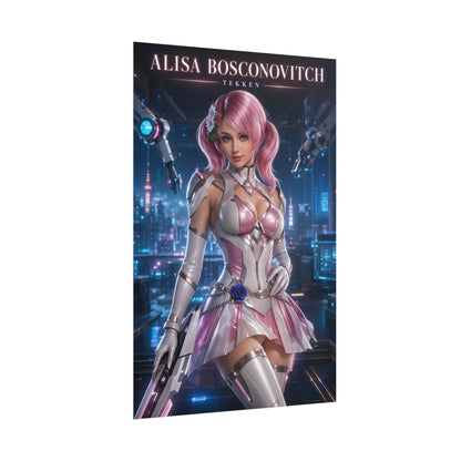 Alisa Bosconovitch Poster, Tekken Wall Art, Gaming Print, Sci Fi Decor