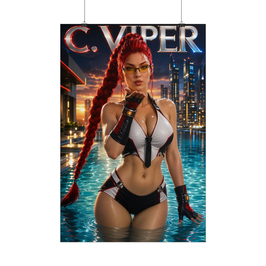 C Viper Character Poster Street Fighter Gamer Gift Gaming Setup Wall Decor Print