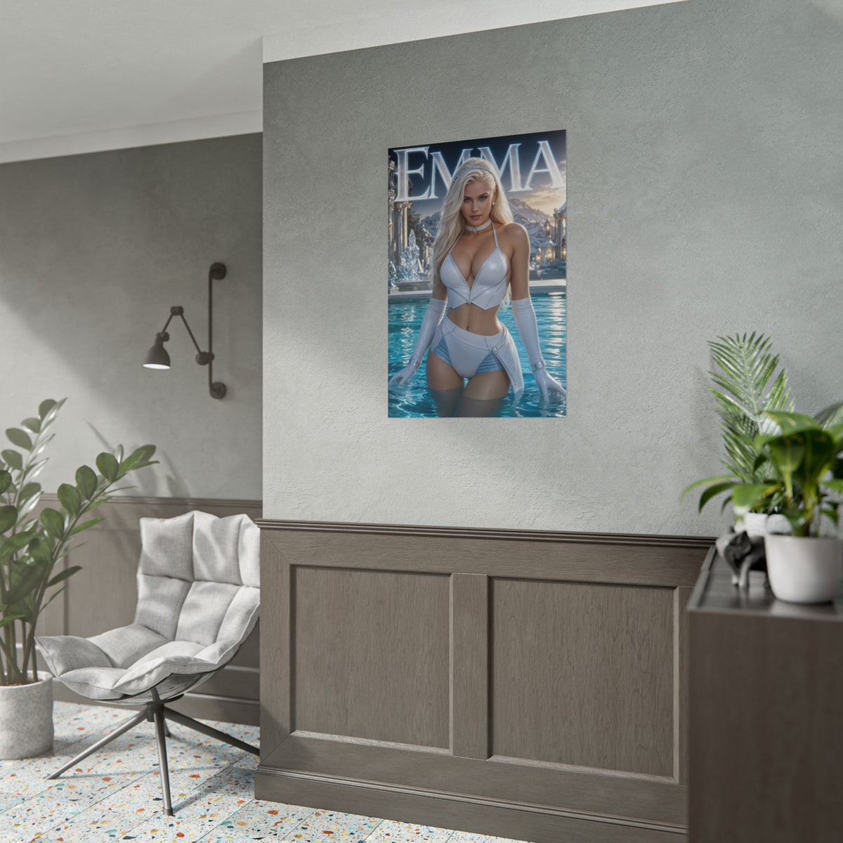 Emma Frost Comic Poster Character Wall Art Collector Room Decor Art Print