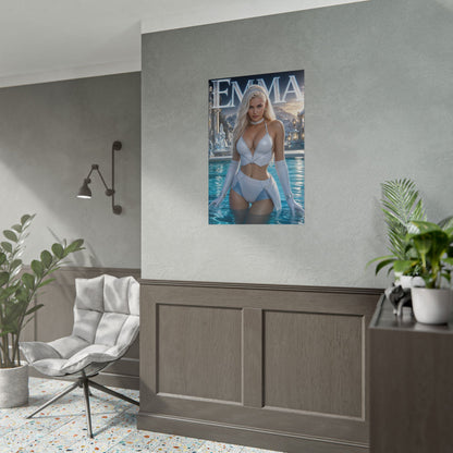 Emma Frost Comic Poster Character Wall Art Collector Room Decor Art Print