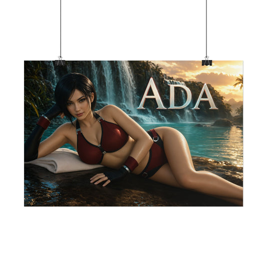 Ada Wong Character Poster Gaming Setup Wall Decor Collector Print