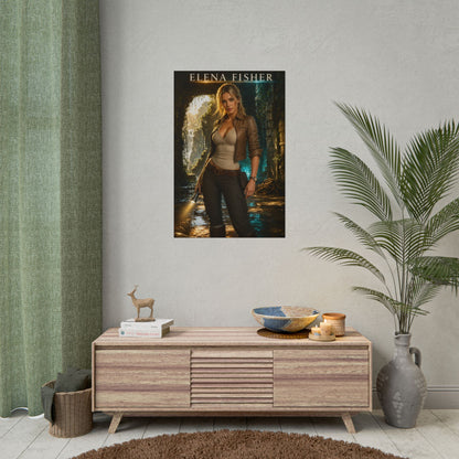 Uncharted Elena Fisher Poster PlayStation Gaming Wall Art Print