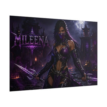Mileena Character Poster Mortal Kombat Gaming Setup Wall Decor Collector Print