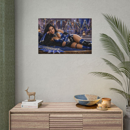 Game Room Decor Kitana Mortal Kombat Poster Gaming Wall Art Character Print