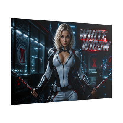 Comic Wall Art White Widow Poster Heroine Room Decor Collectible Character Print