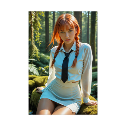 Makima Chainsaw Man Wall Art – Anime Heroine Poster, Great Gift for Fans