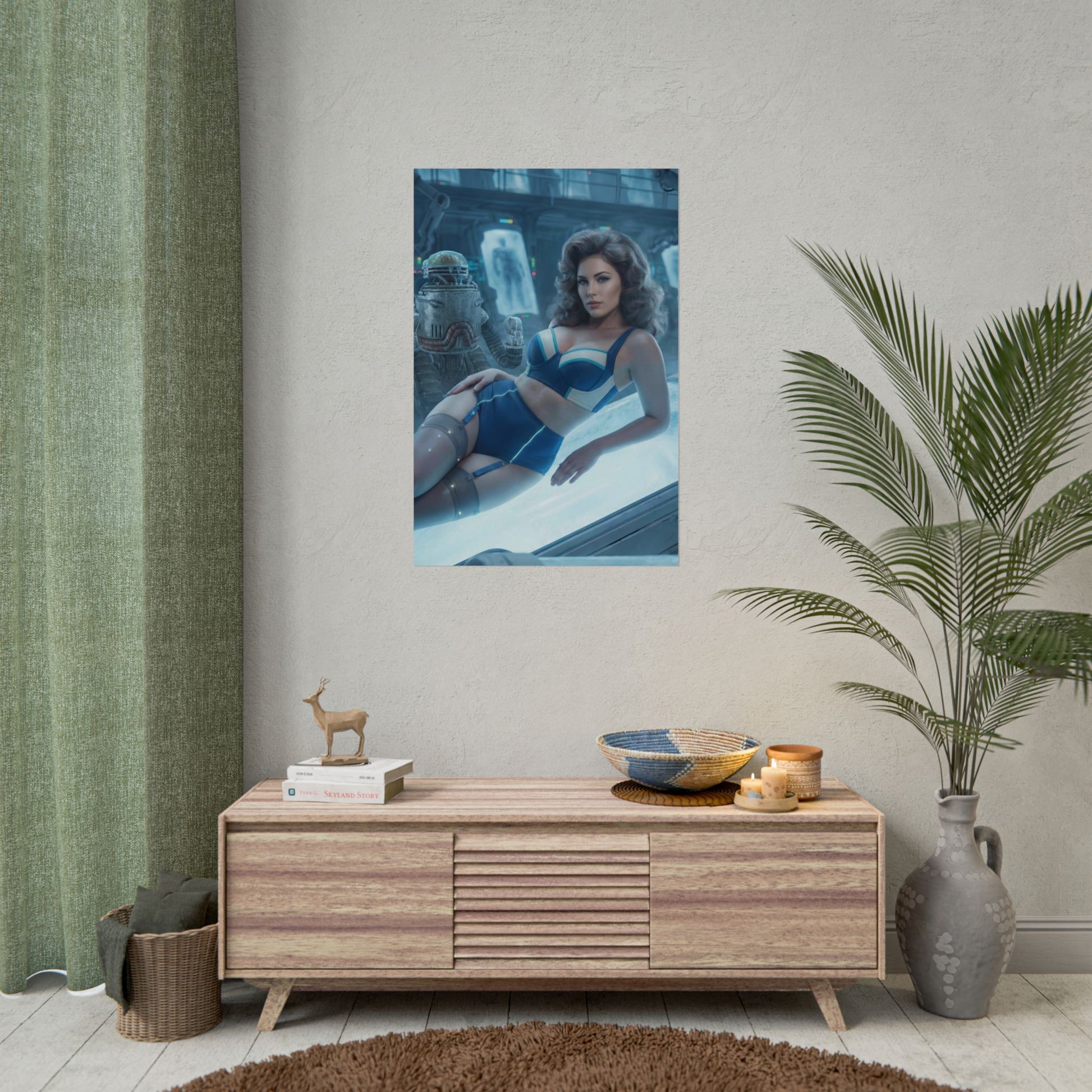 Fallout Cryo Woman Poster / Fallout Cryo Wall Art / Fallout Cryo Art Print / Fallout Poster - sleek sci-fi woman in cryo pod art print