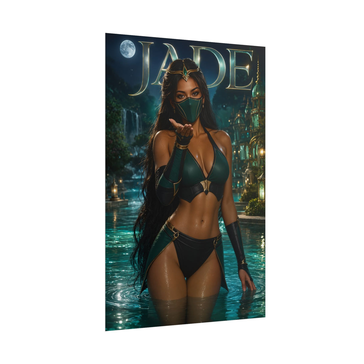Jade Mortal Kombat Gaming Poster Wall Art Gamer Room Decor Collectible Print