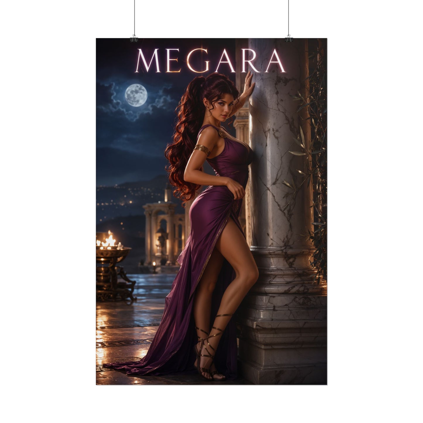 Megara Hercules Disney Poster Greek Mythology Wall Art Print