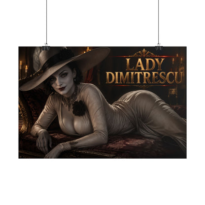 Lady Dimitrescu Gaming Poster Wall Art Gamer Room Decor Collectible Print