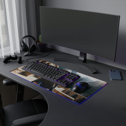 2B Nier Automata Schreibtischunterlage – LED RGB-Pad, Waifu Anime Girl Gaming-Setup