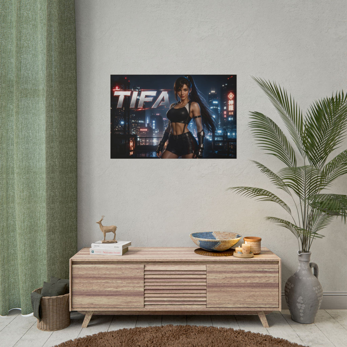 Tifa Lockhart Character Poster Gaming Setup Wall Decor Collector Print