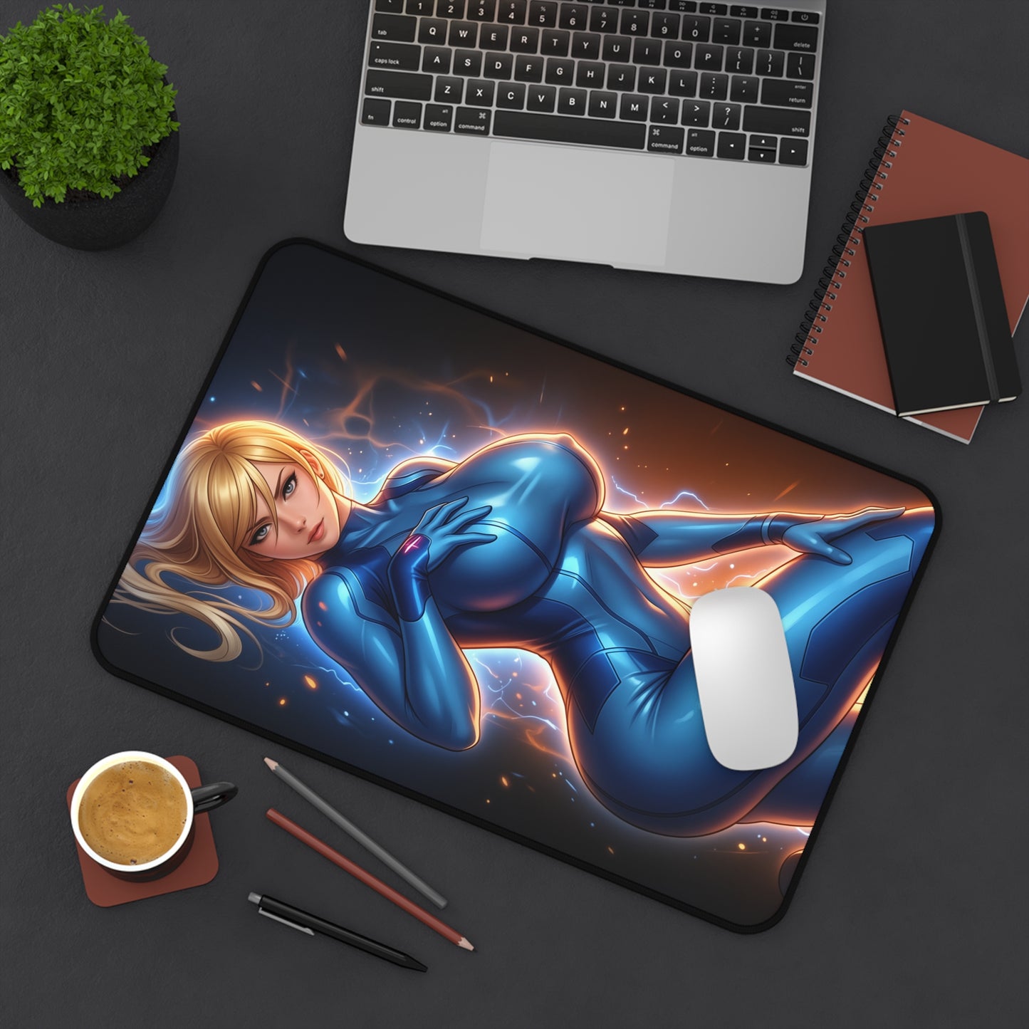 Samus Mouse Pad, Samus Aran Desk Mat, Gamer Gift XXL