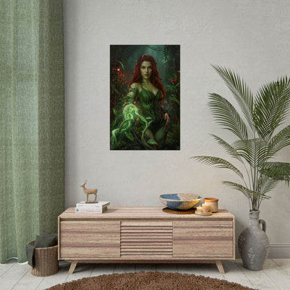 Poison Ivy Poster, DC Comics Wall Art Print, Nature Villain Girl Decor, Comic Book Wall Art, Gift for Fan