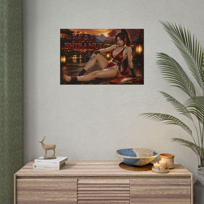 Mai Shiranui King of Fighters Poster Wall Art Character Room Decor Collectible P