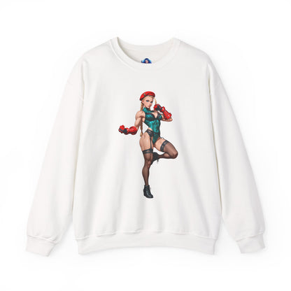 Біла толстовка Cammy, чохол Street Fighter Crewneck, ігровий одяг для бійців та фанатів