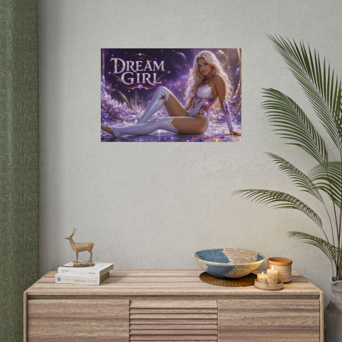 Comic Wall Art Dream Girl Poster Heroine Room Decor Collectible Character Print