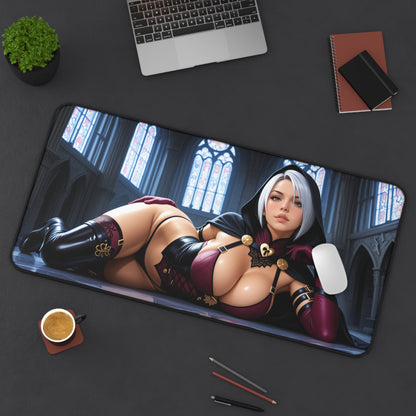 Ivy Valentine Schreibtischunterlage, Soulcalibur Heroine Mauspad, Fantasy Gaming Schreibtisch-Setup
