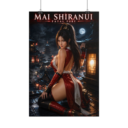 King of Fighters Mai Shiranui Character Poster Gaming Room Wall Decor Print