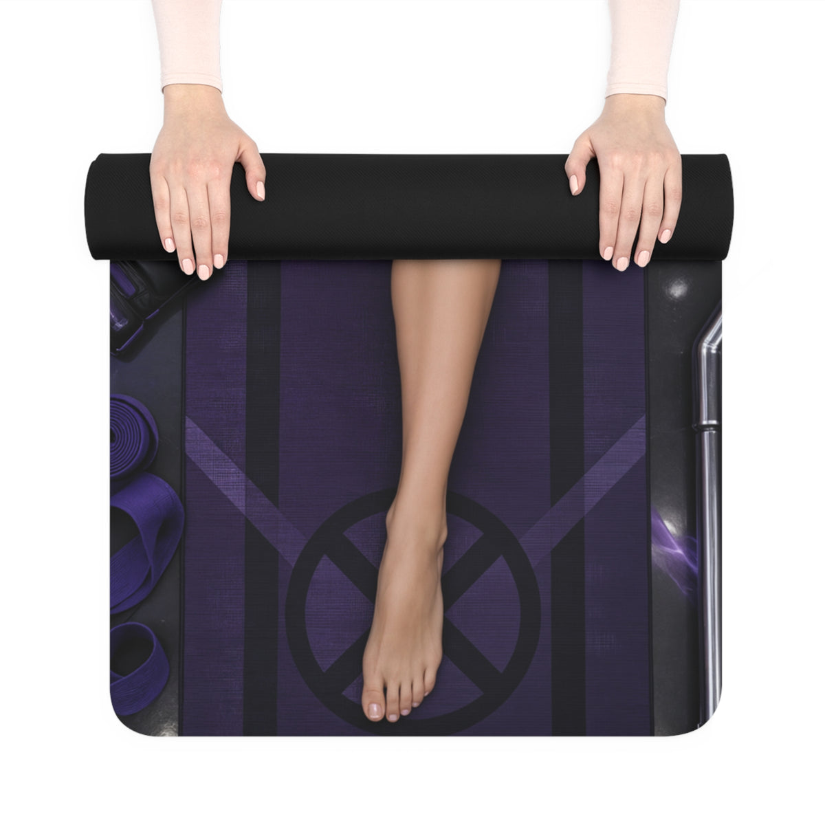 Psylocke Aesthetic Yoga Mat Non Slip Rubber Exercise Mat 24x72