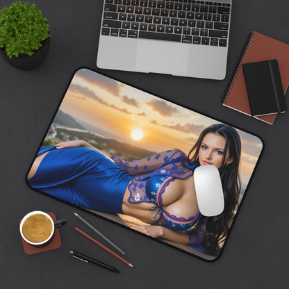 Nico Robin Gaming Mouse Pad, One Piece Desk Mat, Anime Scholar Girl Setup