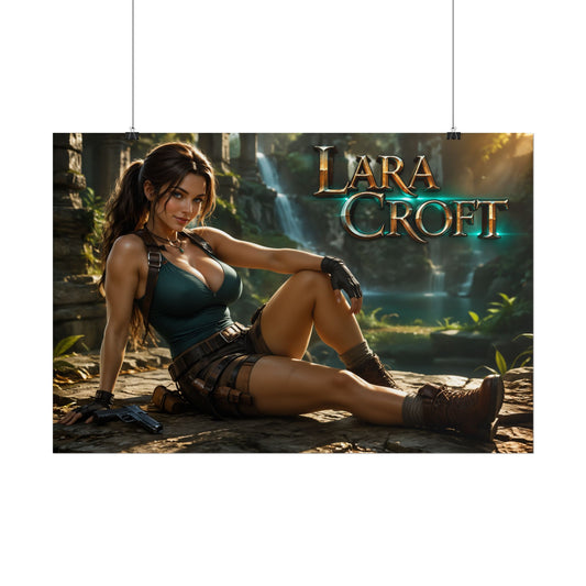 Gamer Room Poster Lara Croft Tomb Raider Wall Art Character Collectible Print