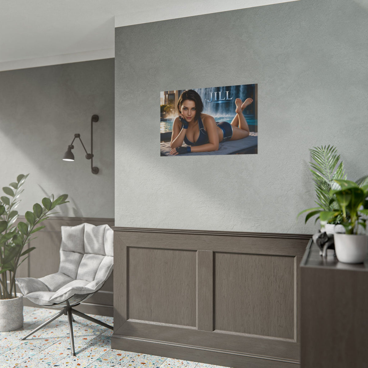 Gaming Wall Art Jill Valentine Poster Game Room Decor Gamer Gift Art Print