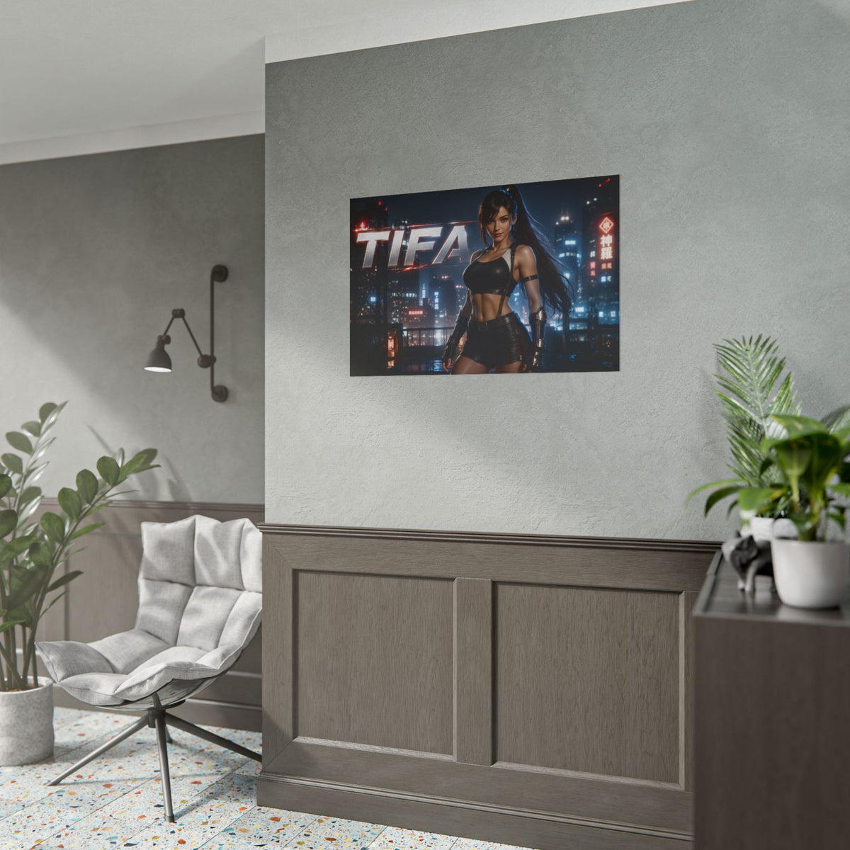 Tifa Lockhart Character Poster Gaming Setup Wall Decor Collector Print