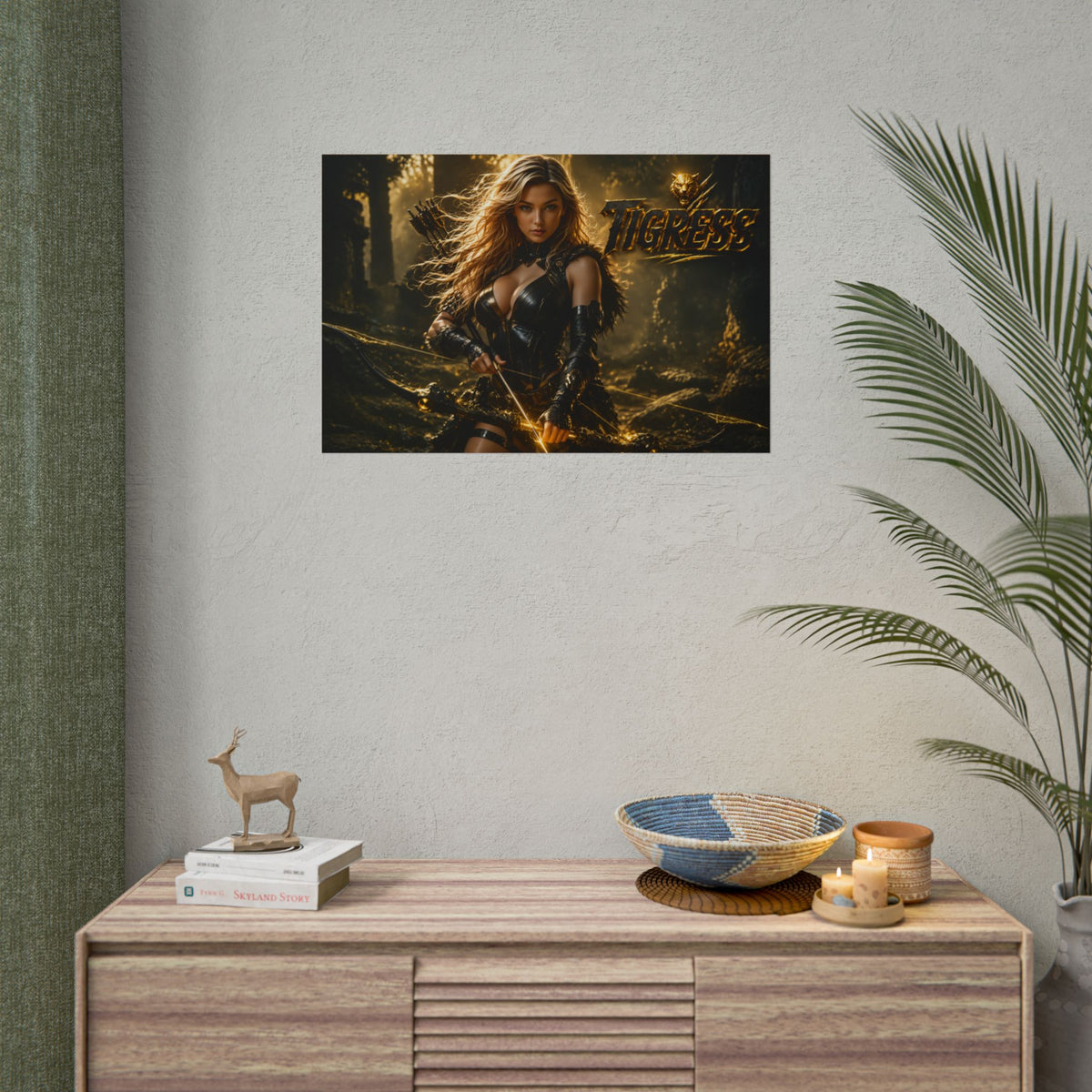 Comic Wall Art Tigress Poster Heroine Room Decor Collectible Character Print
