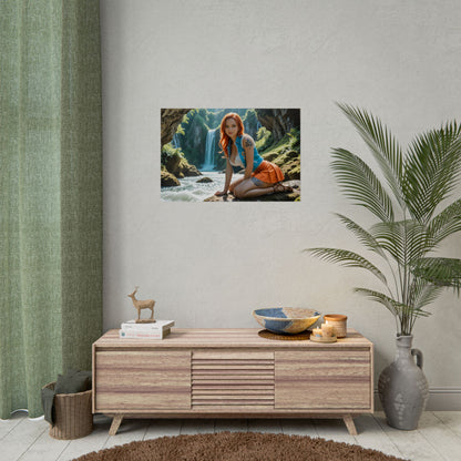 Настінний художній плакат Вайфу | Принт аніме Намі для декору в піратському фентезійному ігровому стилі