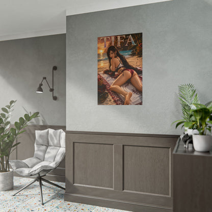 Gaming Wall Art Tifa Lockhart Poster Bedroom Game Room Decor Art Print