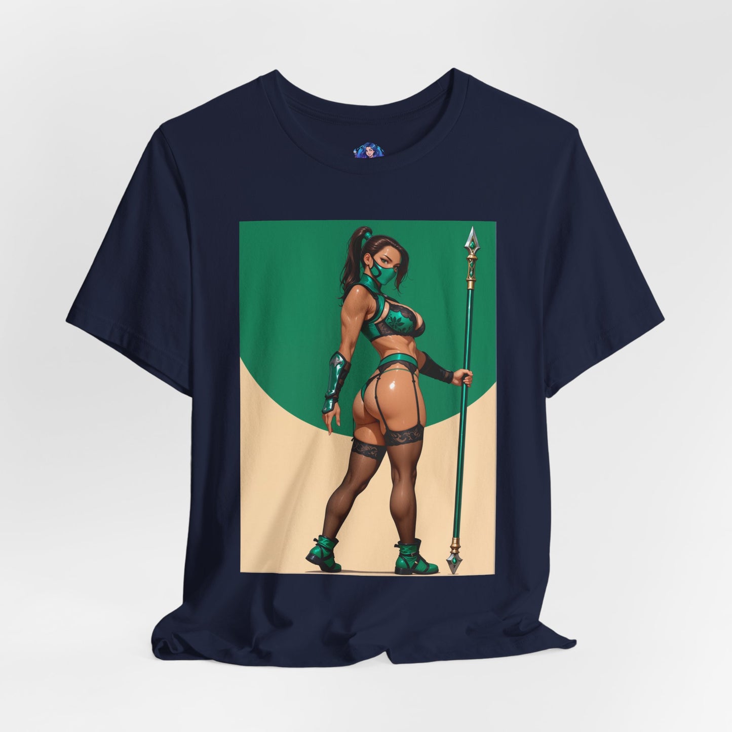 Jade Grafik-T-Shirt | Mortal Kombat T-Shirt für Otakus und Kampfspielfans | Sexy Ninja-Shirt