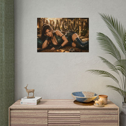 Gaming Wall Art Lara Croft Tomb Raider Poster Game Room Decor Gamer Gift Print