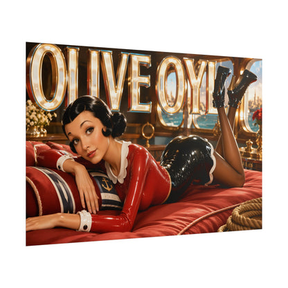 Retro Wall Art Olive Oyl Popeye Poster Character Room Decor Art Print