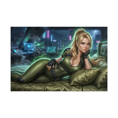 Sonya Blade Poster, Gaming Wall Art, Fighter Print, Gamer Decor