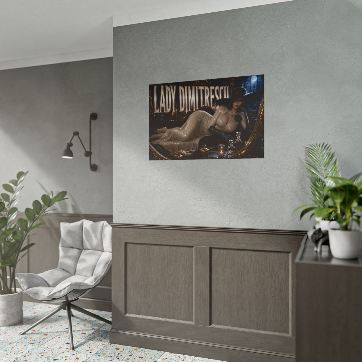 Lady Dimitrescu Resident Evil Poster Gaming Wall Art Gamer Room Decor Art Print