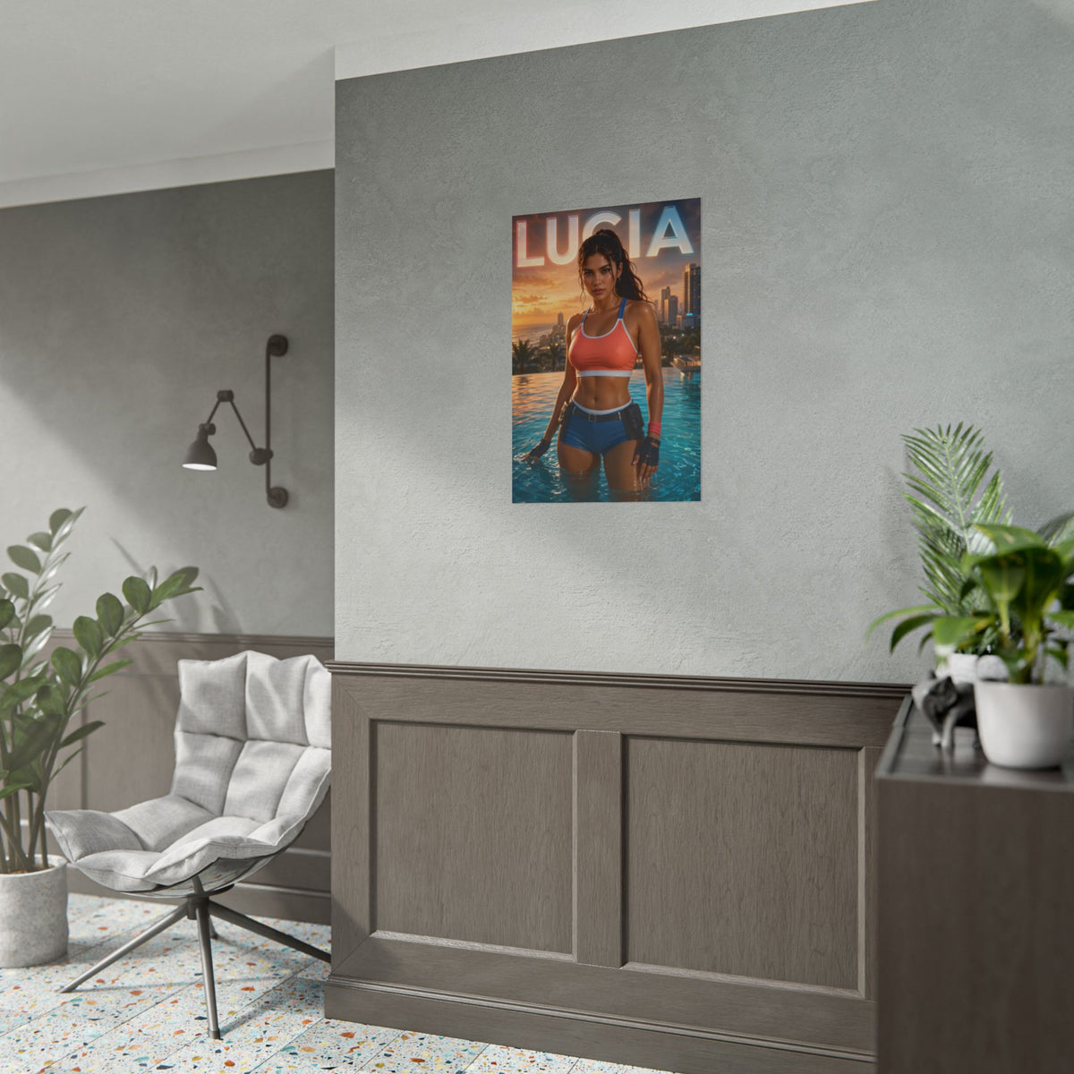 Game Room Decor Lucia Wall Art Poster Collectible Character Print