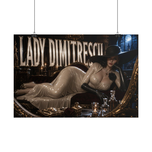 Lady Dimitrescu Resident Evil Poster Gaming Wall Art Gamer Room Decor Art Print