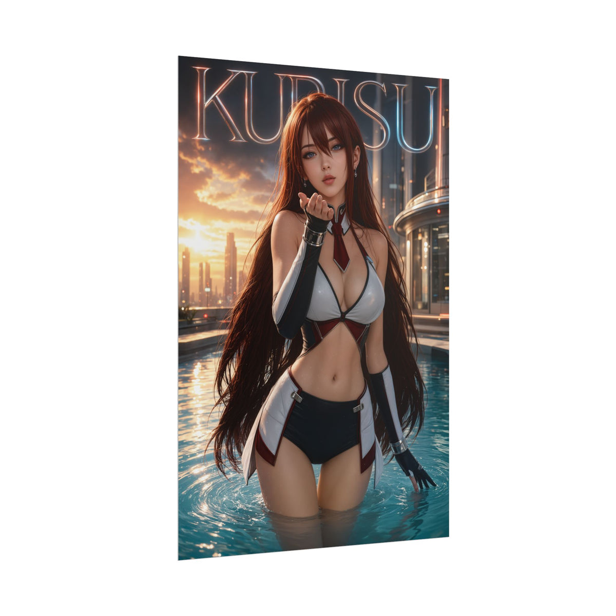 Kurisu Makise Steins Gate Poster Anime Wall Art Manga Style Bedroom Room Decor