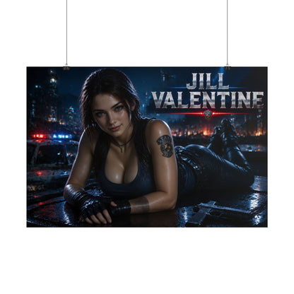 Jill Valentine Wall Art Poster PC Gaming Decor Bedroom Collector Print