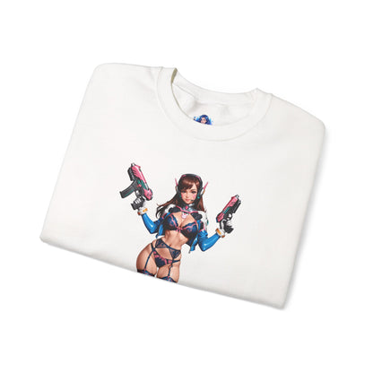 D.Va-Sweatshirt, Mech-Pilot-Rundhalsausschnitt, bequeme Gamer-Streetwear für Overwatch-Fans