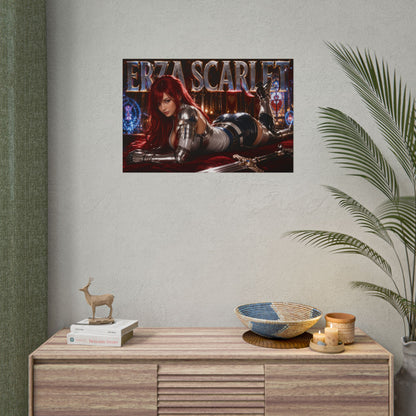 Erza Scarlet Character Poster Fairy Tail Anime Wall Decor Collectible Art Print