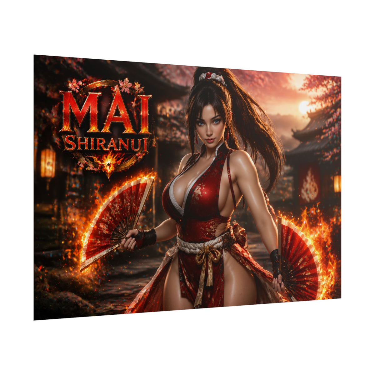Mai Shiranui King of Fighters Poster Wall Art Character Room Decor Collectible P