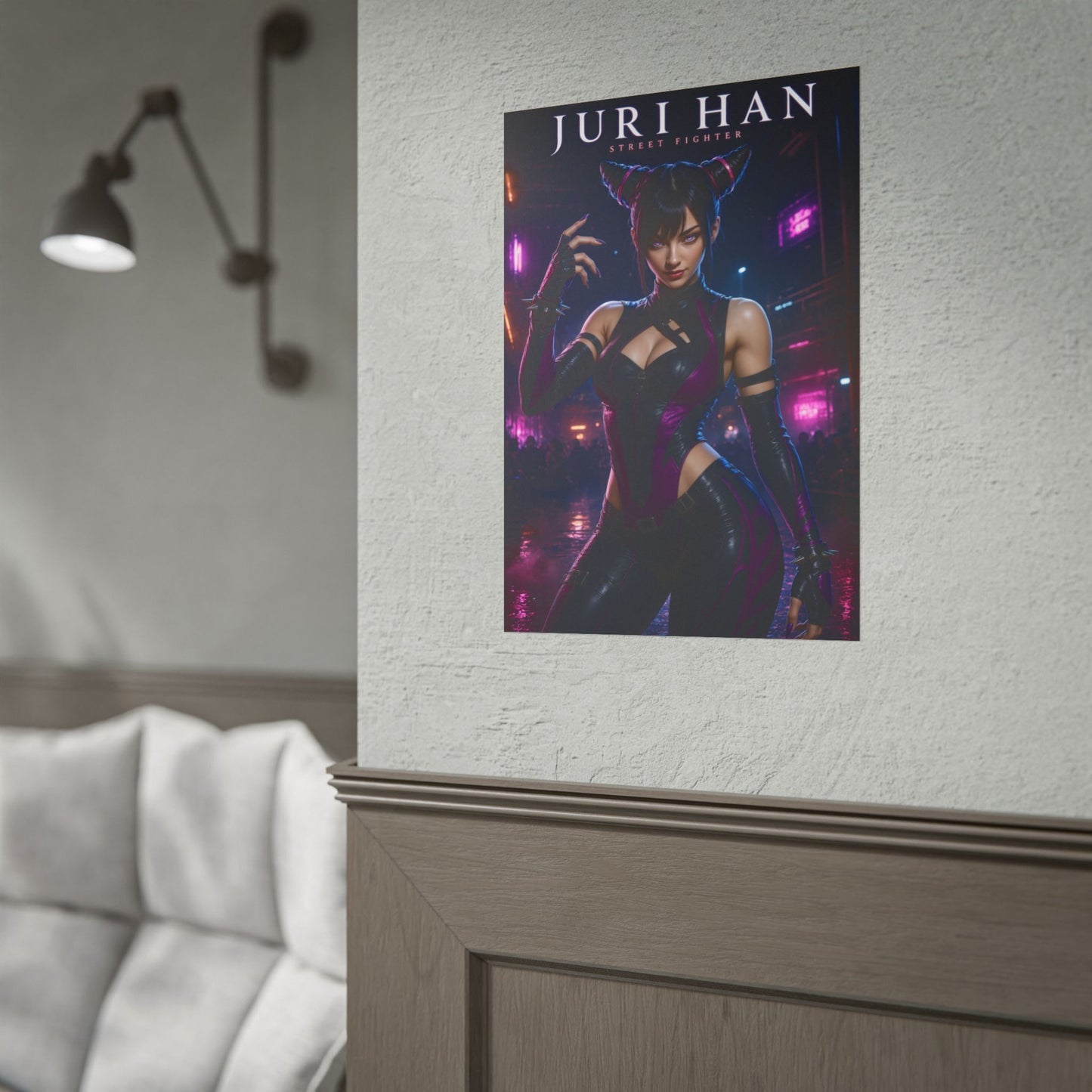 Juri Han Poster, Street Fighter Wall Art, Gaming Poster, Gamer Decor