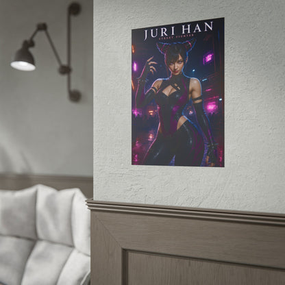 Juri Han Poster, Street Fighter Wall Art, Gaming Poster, Gamer Decor