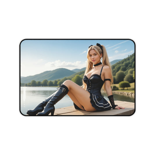 Misa Amane Desk Mat, Death Note Mouse Pad, Anime Girl Gamer Desk Decor featuring stylish Misa Amane artwork on a smooth, non-slip gaming mouse pad