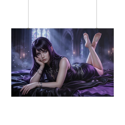 Shadowheart Poster, Baldur's Gate Wall Art, Fantasy Print Decor